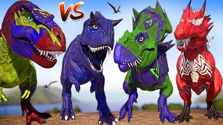 AntMan Baryonyx vs Storm King Shark vs Spinosaurus amp TREX Dinosaurs Fight Jurassic World Evolution [upl. by Francis532]