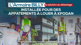 Larmoire BILLY  La solution au délestage  installée pour des appartements à louer à KPOGAN [upl. by Akeryt]