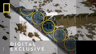 Switzerland’s Gravitydefying Railway  Europe From Above  National Geographic UK [upl. by Lanti219]