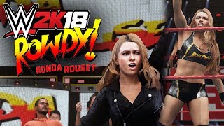 WWE 2K18 PC  Rowdy Ronda Rousey Tenue Personnalisé FR [upl. by Anaugal]