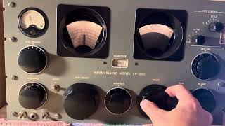 Legendary 1951 Hammarlund SP 600 radio receiver tuning the bands [upl. by Keenan]