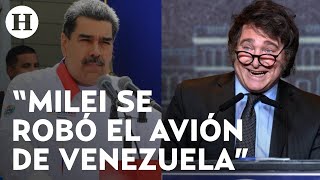 ¡Maduro llama bandido a Milei Lo acusa de robar avión venezolano incautado en Argentina [upl. by Azarcon]