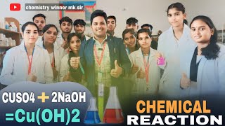 Chemical Reaction of CuSO4 2NaOH CuOH2 Chemistry Experiment by Mk sir [upl. by Htilil]