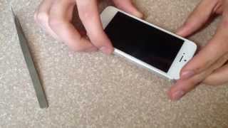 How to insert and remove a SIM card iphone 5 5c 5s [upl. by Orfinger]