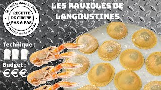 Ravioles de langoustines accompagnées dune bonne bisque [upl. by Atiekahs491]