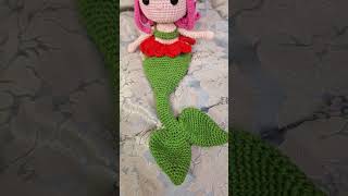 Crochet a Magical Mermaid Doll shorts [upl. by Laira]