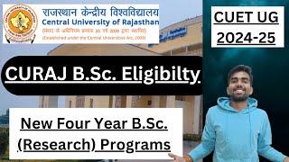 CUET UG New 4 Year BSc Programs in CURAJ BSc Cardiology and Robotics Courses😮😮 Eligibility [upl. by Namlas]