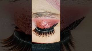 Pink eye makeup 💕 music glittereyemakeup eyemakeup pinkeyemakeup youtubeshorts [upl. by Edlitam265]