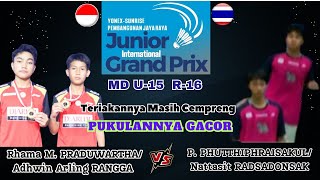 PRADUWARTHARANGGA INA vs PHUTTHIPHRAISAKULRADSADONSAK THA  MD U15 R16 JIGP 2024 [upl. by Quinlan]