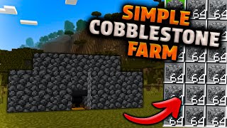 Simple 121 CobbleStone Block Farm in Minecraft Bedrock MCPEXboxPSSwitchPC [upl. by Aisyle]