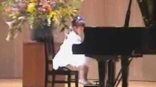 Aimi Kobayashi plays the piano at age of three [upl. by Ennovyhs]