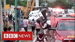 55 people killed and dozens hurt in Mexico truck crash  BBC News [upl. by Akiret904]