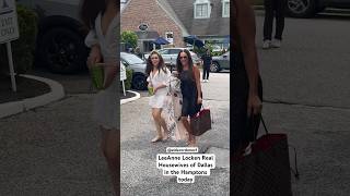 Real Housewives of Dallas LeeAnne Locken arriving at Jill Zarin Luncheon in the Hamptons today nyc [upl. by Aihsitan]