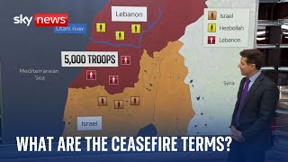 Whats in the IsraelHezbollah ceasefire agreement  Middle East conflict [upl. by Esydnac]