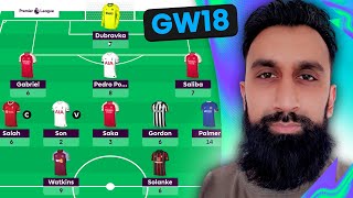 DIARY OF A SOLANKE OWNER  FPLSalahs Team Reveal  Gameweek 18  FantasyPremierLeague 202324 [upl. by Ahsinawt]