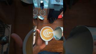 Latte art with oat milk oatmilkdrink espresso lattearttutorial howto [upl. by Ydissahc]