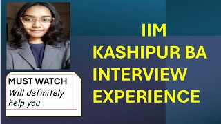 IIM Kashipur MBA Analytics interview experience [upl. by Conlin]