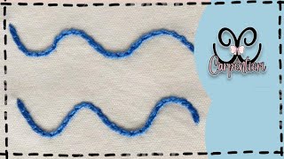 PUNTO CATENELLA ricamo tutorial​CCarpentieri [upl. by Salene]