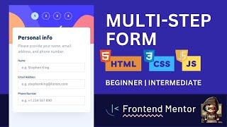 Multistep form  Frontend Mentor  HTML CSS JAVASCRIPT [upl. by Berkin909]