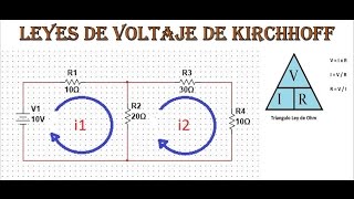 Análisis de mallas  Leyes de voltaje de kirchhoff LVK ejercicio 2 [upl. by Annoyt40]