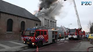 Grote brand in parochiehuis Oud Vossemeer [upl. by Aoh]