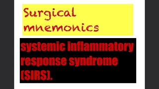 systemic inflammatory response syndrome SIRS criteria [upl. by Nyasuh]