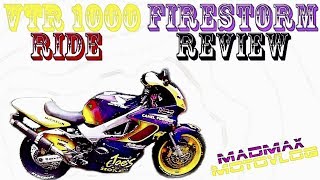 Honda VTR Firestorm Review  V2 Sports Bike  Honda Motorbike Ride and Review [upl. by Ynamad]