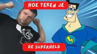 Hoe teken je de superheld stap voor stap tekenen voor kinderen [upl. by Nolur]