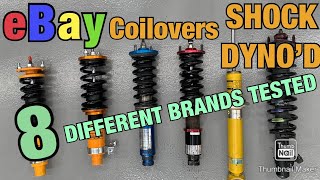 8 BRANDS OF COILOVERS ON THE SHOCK DYNO WORLD FIRST TEST [upl. by Willet577]