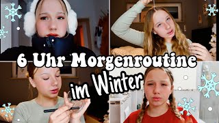 REALISTISCHE 6 UHR SCHUL MORGENROUTINE IM WINTER 🥶 SLEEK BUN TUTORIAL  HEY ISI [upl. by Eelah32]