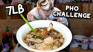 7LB PHO CHALLENGE at Asian Sisters Cafe in Canoga Park CA RainaisCrazy [upl. by Elise]