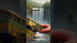 AI Nature Exploration l Travel Discovered l Millipede vs Bus shorts millipede amazing bus short [upl. by Ennywg]