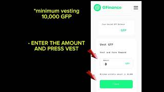 HOW TO VESTING GFP TOKEN [upl. by Sauer]