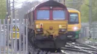 DB Shenker Class 66 Convoy Passes Barnt Green With Cracking 6 Tone Horn [upl. by Chiou]