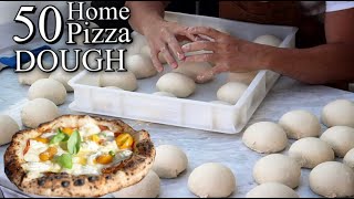 HOW TO MAKE 50 NEAPOLITAN PIZZAS⎮Full Dough Recipe With Poolish [upl. by Eimareg]