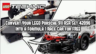 Convert Your LEGO Porsche 911 RSR Set 42096 Into a Formula 1 Race Car for FREE [upl. by Ailugram800]