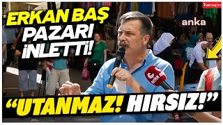 Erkan Baş İstanbul Yenibosnada pazarı inletti quotUtanmaz Hırsızquot [upl. by Annaes35]