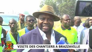 VISITE DES TRAVAUX A BRAZZAVILLE [upl. by Aicirtac]