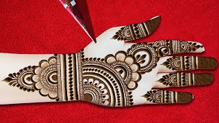 Very easy full hand mehndi design  front hand mehndi design simple  mehandi design  mehndi design [upl. by Dumm205]