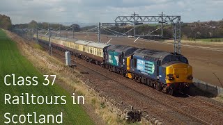 Class 37 Hauled Railtours in Scotland with Thrash 2013  2019 [upl. by Ikkela]