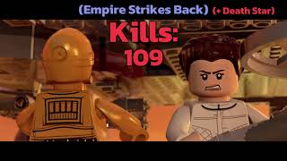 LEGO STAR WARS SKYWALKER SAGA Official KILL COUNT [upl. by Cressi379]