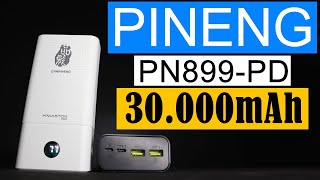 Power Bank Carregador Portátil Pineng PN899PD com 30000mah Original TioTech [upl. by Willey]