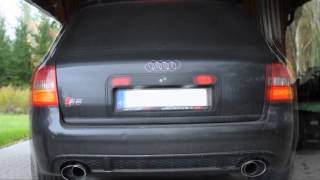 Audi S6 C5 stock exhaust vs Milltek Sport Exhaust [upl. by Elocel]