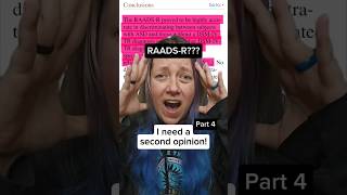 I need a second opinion part 4 RAADSR Autism medicalgaslighting chronicillness shorts [upl. by Adelaida7]