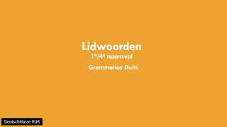 Lidwoorden 1e4e naamval deel 3 [upl. by Marje73]