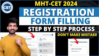 MHTCET Registration Form Filling Process 2024  How to Fill MHTCET Registration Form [upl. by Marin]