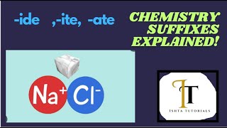 SUFFIXES IN CHEMISTRY ide  ite  ate  ISHTA TUTORIALS [upl. by Nolyak]