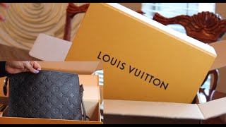 Louis Vuitton Toiletry 26 Pouch Navy Leather  Empreinte  Comparison  Review  Conversion [upl. by Eilloh]