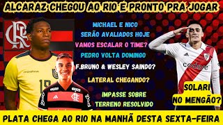 PLATA CHEGA AO RIO ALCARAZ PRONTO PRA JOGAR AGORA O ESTÁDIO SAI E MUITO [upl. by Yekcor]