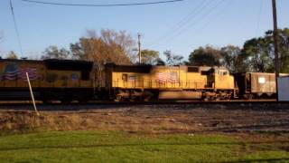 UP SD70Ms 4773 and 5097 lead a Northbound Union Pacific coal train through Momence IL 111216 [upl. by Drofliw447]